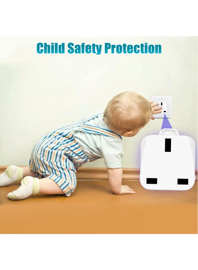 Uk to South Africa Plug Adapter, 4 Pack, 3-Pin Type M with Ground Protection, for South Africa/Sri Lanka - Image 4