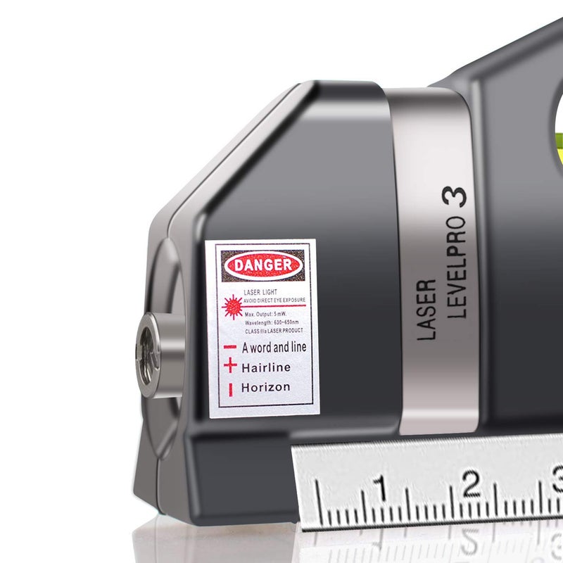 VENEKETY Multipurpose Laser tape measure Line 8ft Tape Measure Ruler Adjusted Standard and Metric Rulers - Image 2