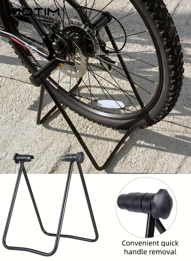 Motim Floor Bike Stand U Shape, Foldable Bicycle Floor Parking Rack /Bike Storage Stand/Maintenance Rack, Support of All Bike Mountain and Road Bikes - Image 1