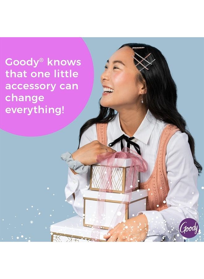 Goody Icy Holiday Scrunchies - 3 Count, Assorted - Ouchless Comfortable Hold Hair Accessories for Men, Women, Boys and Girls to Style With Ease and Keep Your Hair Secured - For All Hair Types - Image 4