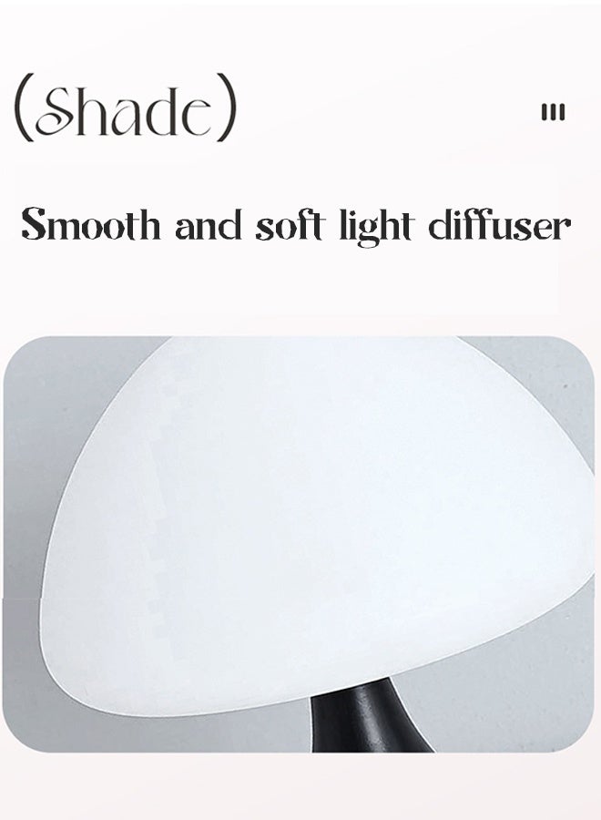White mushroom-shaped table light, LED desk lamp, Usb Powered Bedside Lamp, Warm Light night lighting fixture for bedroom living room - Image 3