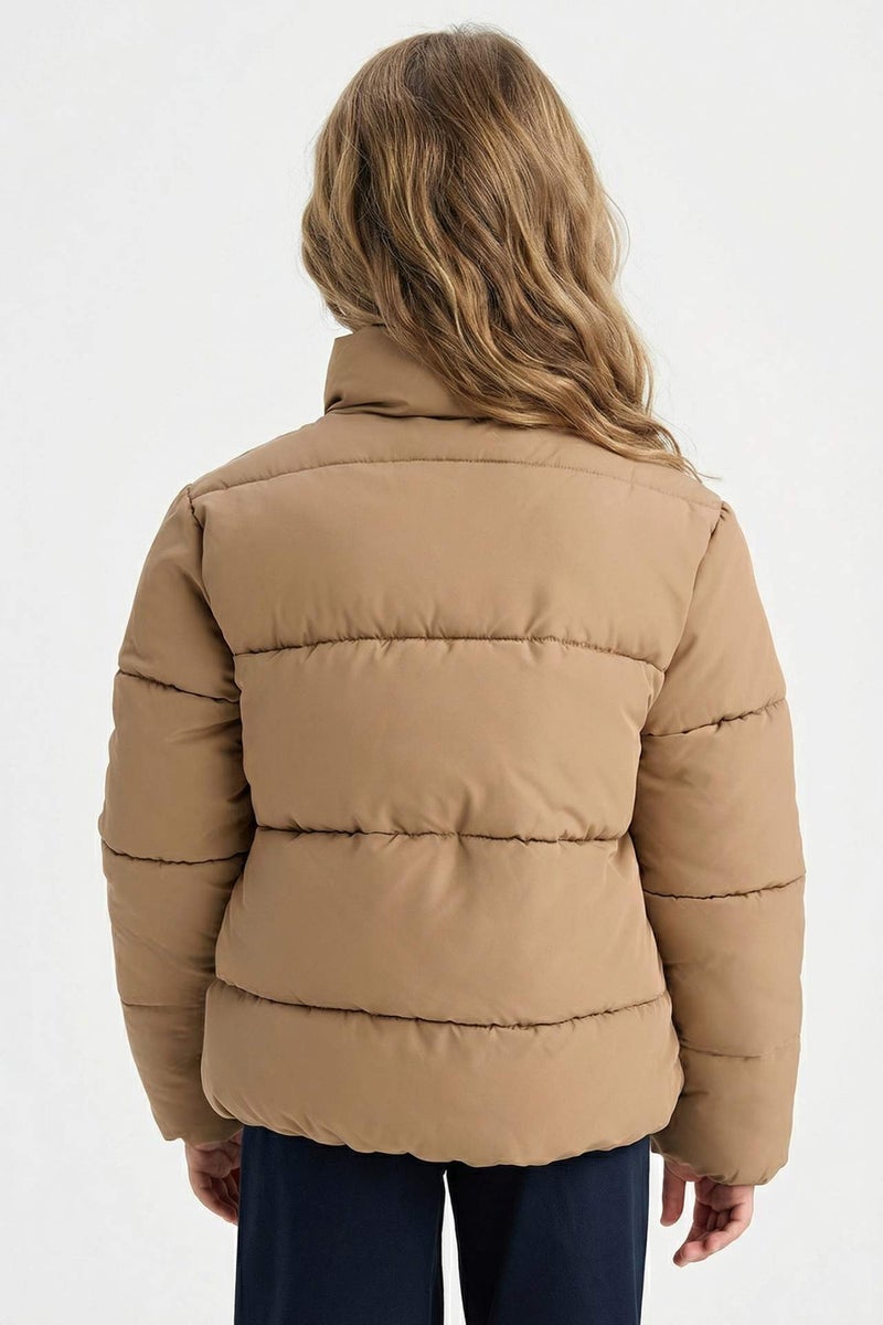 DeFacto Girl Waterproof Fleece Lined Puffer Jacket - Image 4