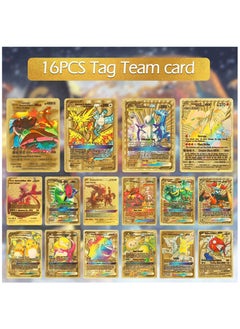 Pokemon Gold Pokemon Cards Golden Foil Set (110 pcs) - Including 17 V Series Cards, 43 GX Rare Cards, 6 EX Card, 28 Vmax Rares, 7 Basic Cards, 7 Tag Cosplay Cards, 1 DX Card, and 1 Athletic Card (Random pic o  - Image 3