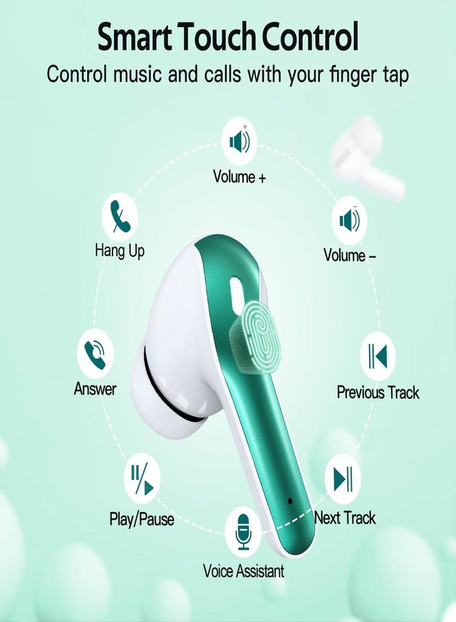 TAGRY Bluetooth Headphones True Wireless Earbuds 60H Playback LED Power Display Earphones with Wireless Charging Case IPX5 Waterproof in-Ear Ear buds with Mic for TV Smart Phone Laptop Computer Sports - Image 4