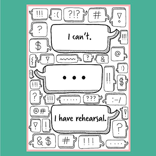 Coloring Broadway - Theatre Nerds Coloring Pages (Set of 4), Musical Theater Merchandise, Hand-Drawn Illustrations Printed on Matte Card Stock (8 1/2” x 11”), Ideal Gift for a Broadway Theater Lover - Image 4