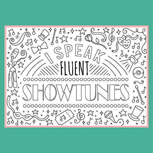 Coloring Broadway - Theatre Nerds Coloring Pages (Set of 4), Musical Theater Merchandise, Hand-Drawn Illustrations Printed on Matte Card Stock (8 1/2” x 11”), Ideal Gift for a Broadway Theater Lover - Image 5