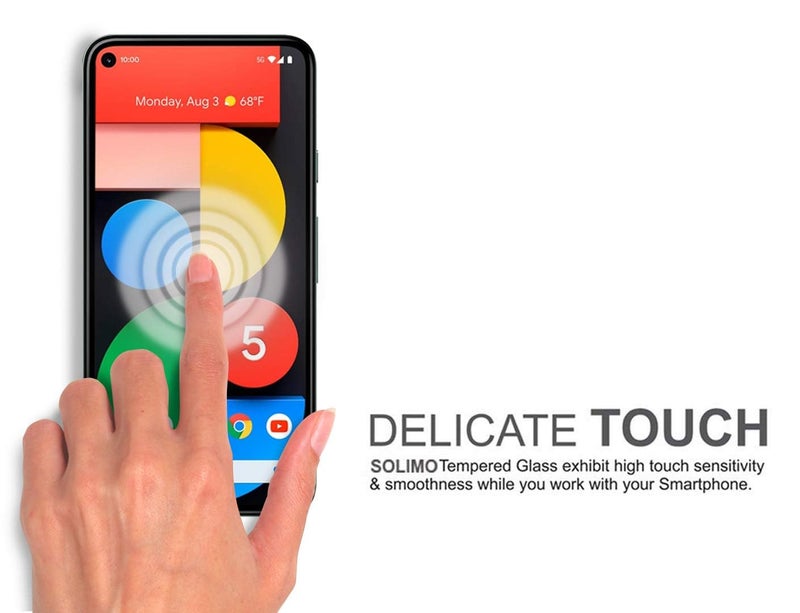 Mobilebies 9H Premium Black Border Tempered Glass Screen Protector (Non-UV Glass) for Google Pixel 5 (6 Inch, Pack of 1) | Full Screen Coverage (Edge to Edge) Screen Guard - Image 4