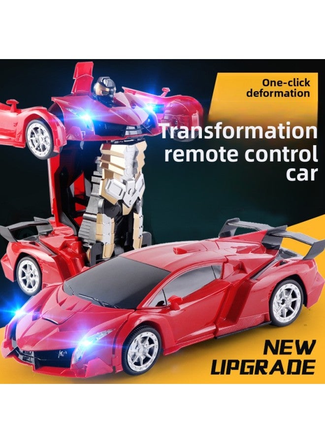 Gesture Induction Deformation Remote Control Car Robot Racing Boy Oversized Children's Stall Toys-Color:1:18 Frosted Red 【remote Control Transformation】-Proportion:40mhz Remote Control (battery Incl - Image 3