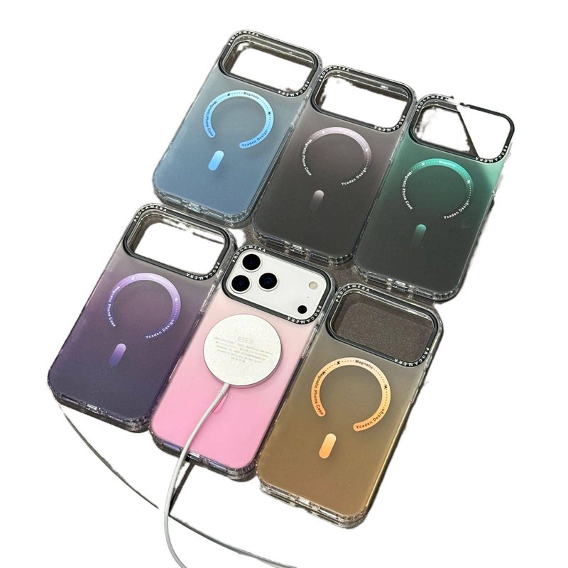 غطاء MagSafe بPC باللون أزرق مغناطيسي لـ iPhone 15 / 15 Plus / 15 Pro / 15 Pro Max مع مغناطيس قوي وملمس غير لامع مع مقاوم للصدمات مع مقاوم للخدش للاستخدام العملي للحمل اليومي - Image 4