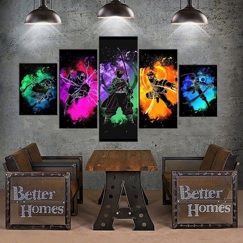 MGPEAYCT Anime Mashup Canvas Art - One Piece, Demon Slayer & Attack on Titan - Image 5