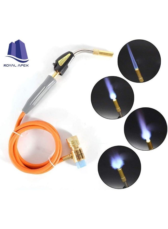 Royal Apex Hand Torch With 1.5M Hose Torch Swirl Map-Pro/Lpg Self Lighting Gas Self Ignition Hosed Turbo Torch Regulator Brazing Soldering And Welding Plumbing Gun  - Image 3