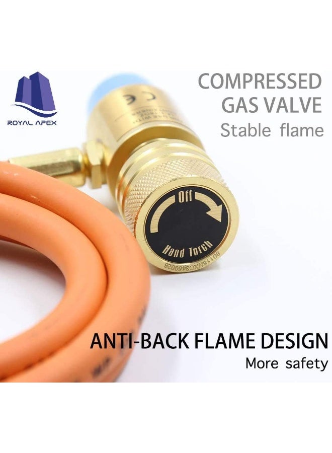 Royal Apex Hand Torch With 1.5M Hose Torch Swirl Map-Pro/Lpg Self Lighting Gas Self Ignition Hosed Turbo Torch Regulator Brazing Soldering And Welding Plumbing Gun  - Image 5
