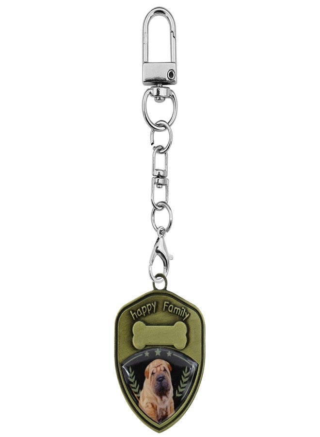 Elechobby Adorable Dog Keychains Metal Cute Dogs Design Keyring Perfect for Decorating Keys Great for Dog Lovers (Shar-Pei) - Image 1