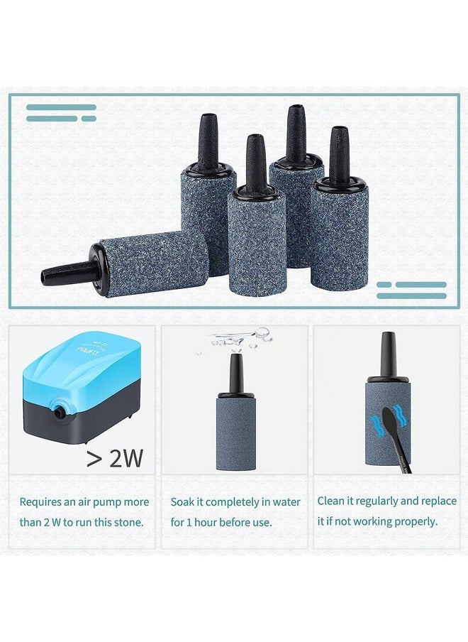 Pawfly Aquarium 1 Inch Air Stone Cylinder Grey Bubble Diffuser Oxygen Aerator Stone For Nano Air Pumps Small Buckets And Fish Tanks, 50 Pack  - Image 3
