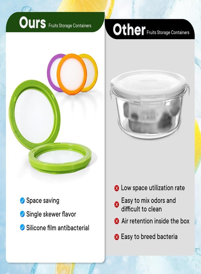 BHNJUTM Avocado Saver and Onion Storage, 4-Piece Set Avocado Keeper Tomato Saver, Extends Freshness Up to 5 Days,Reusable Silicone Food Storage Containers & Lemon Garlic Potatoes Saver - Image 3