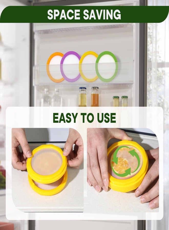 BHNJUTM Avocado Saver and Onion Storage, 4-Piece Set Avocado Keeper Tomato Saver, Extends Freshness Up to 5 Days,Reusable Silicone Food Storage Containers & Lemon Garlic Potatoes Saver - Image 5