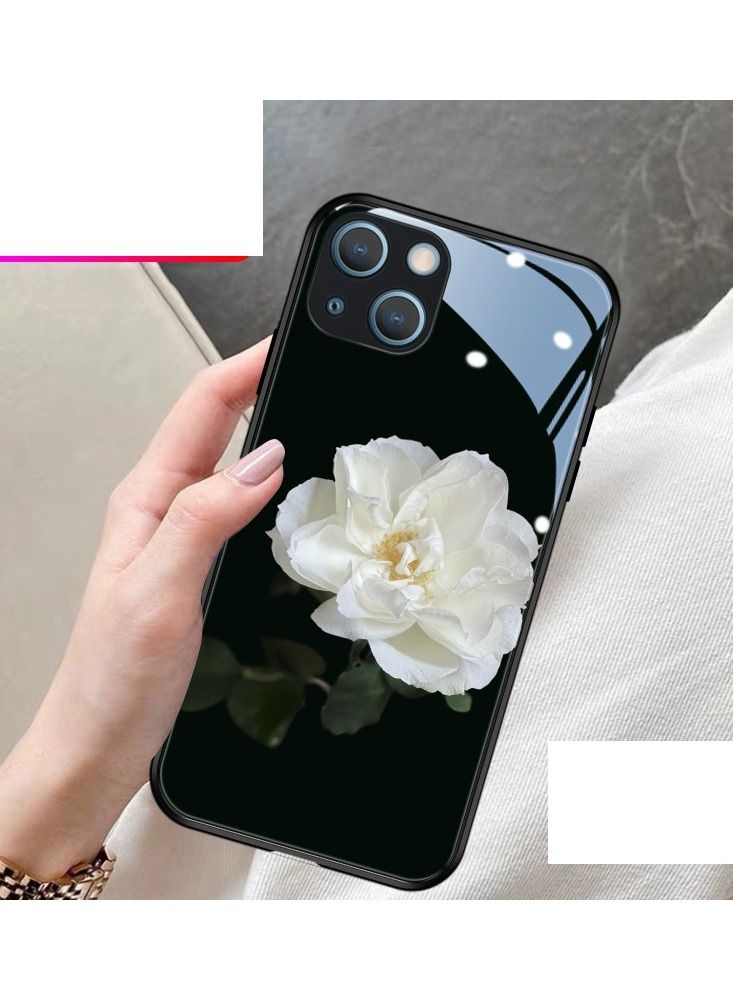 Loquat Back Cover Printed Glass Protective Mobile Phone Case for iPhone