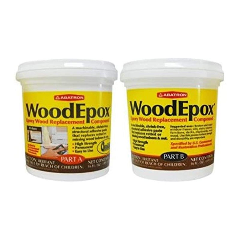 Abatron WoodEpox Kit - 2 Pint - 2-Part Structural Epoxy Adhesive Filler - Wood Filler Putty - Image 1