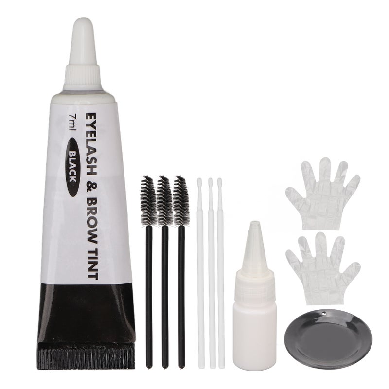 Black Eyebrow Eyelash Color Kit Waterproof Sweatproof Lasting Eyelash Dye Eyebrow Dye Cream for Woman for Beauty Salon - Image 1