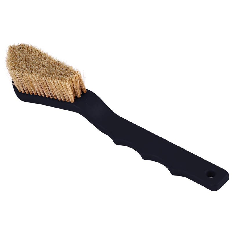 TWO STONES Boar Hair Rock Climbing Brush with Ergonomic Handle, Bouldering Boulder Brush as Durable Cleaning Tool for Climbing Chalk and Climbing Holds on Climbing Wall Indoor or Outdoor (Black&White) - Image 2