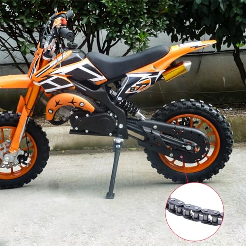 KAMIER T8F Drive Chain 134 Links Heavy Duty for 49cc 50cc 2-Stroke GB Syx Moto Holeshot Metotec Xtreme X-pro SSR Coolster Kids Pit Dirt Bike 43cc 47cc Mini ATV Quad Super Pocket Rocket Bike Moto Parts - Image 3