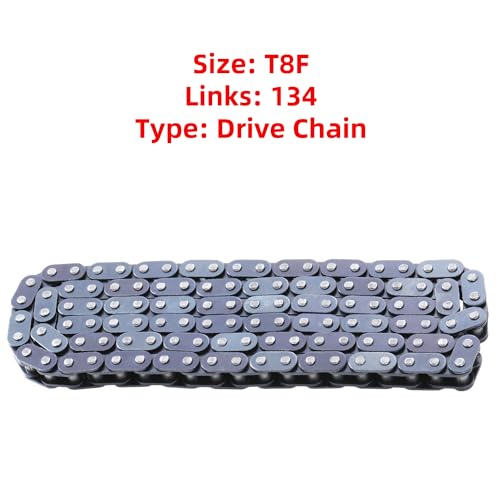 KAMIER T8F Drive Chain 134 Links Heavy Duty for 49cc 50cc 2-Stroke GB Syx Moto Holeshot Metotec Xtreme X-pro SSR Coolster Kids Pit Dirt Bike 43cc 47cc Mini ATV Quad Super Pocket Rocket Bike Moto Parts - Image 5