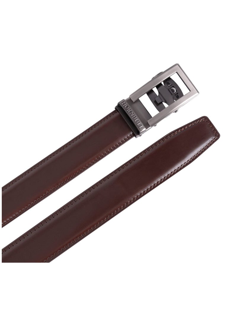HORNBULL - Riga Leather Belt for Men | Mens Belt Auto lock | Formal and Casual Leather Belt - Image 1