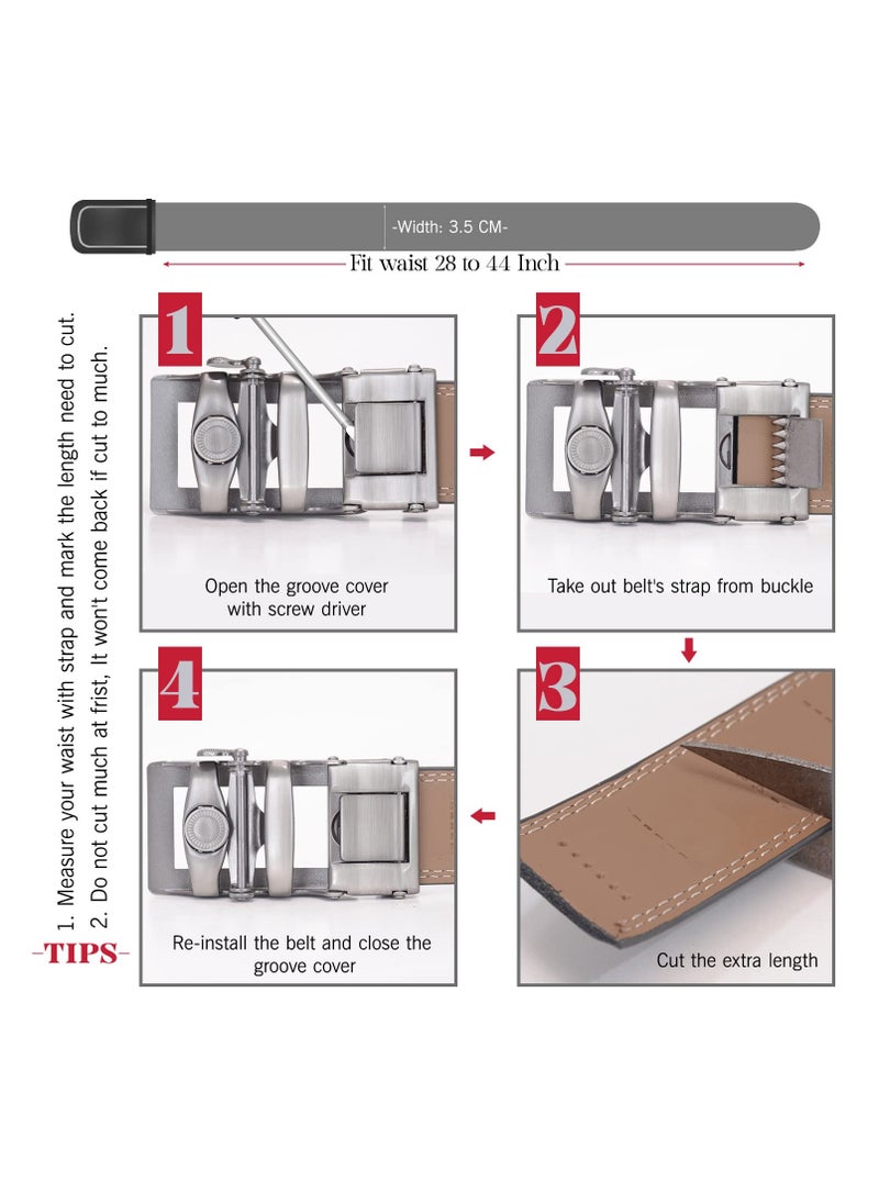 HORNBULL - Riga Leather Belt for Men | Mens Belt Auto lock | Formal and Casual Leather Belt - Image 1