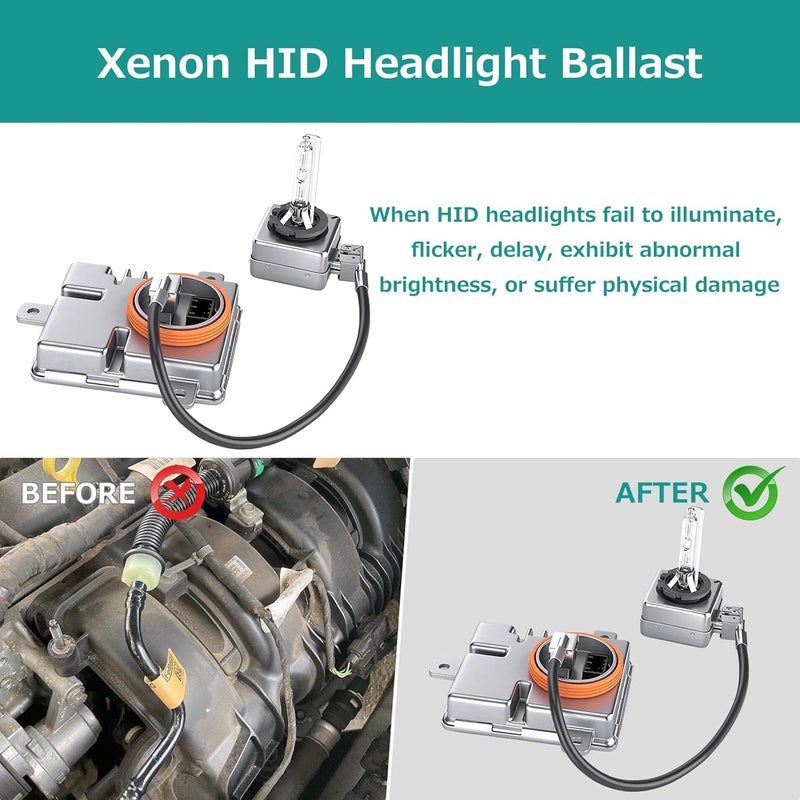 Alikali W003T21971 Xenon HID Ballast Headlight Control Unit with D3S Bulb Kit for Chrysler 300 (2011-2021) - Image 4