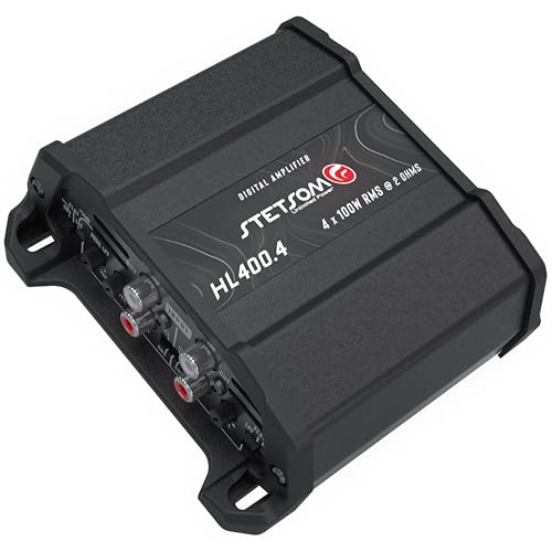 Stetsom HL 400x4 2 Ohms - Compact Digital 4 Channel Amplifier, 400W RMS 400x4, Full Range, High Input, Bass Boost Gain + 14db (Variable Adjustment 30-75hz), Multichannel, Digital Sound, Crossover - Image 2