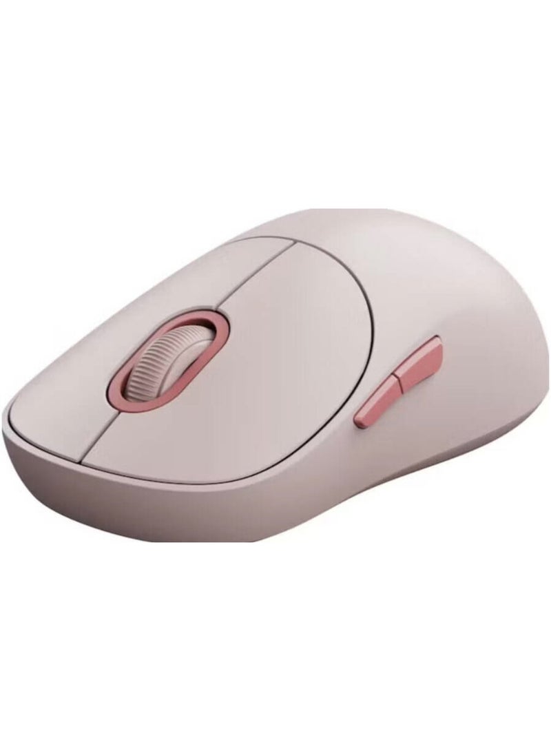 Xiaomi Mi Mouse 3 Pink Wireless Bluetooth 2.4GHz Dual Mode Silent Click Lightweight Portable Mouse for Laptop PC - Image 1