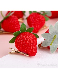 Framendino Framendino, 10 Pack Strawberry Hair Clip Cute Simulated Barrettes Fruit Clips for Women  - Image 3
