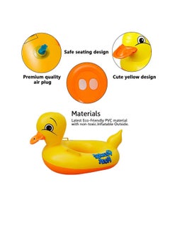 MUMS PLANET Duck Shaped Swimming Float - Safe Anti-Tip Inflatable Swimming Floats Swimming Accessories for Kids (Duck Float)  - Image 2