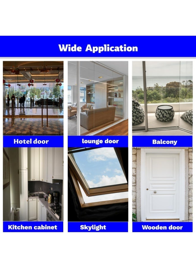 سيليكون الشريط المغلف الباب، شريط 16.5 قدم في الجزء السفلي من التهوية معزولة عزل الصوت لعزل الرياح أو النوافذ في غرفة الحمام لحمامات الزجاج - Image 4