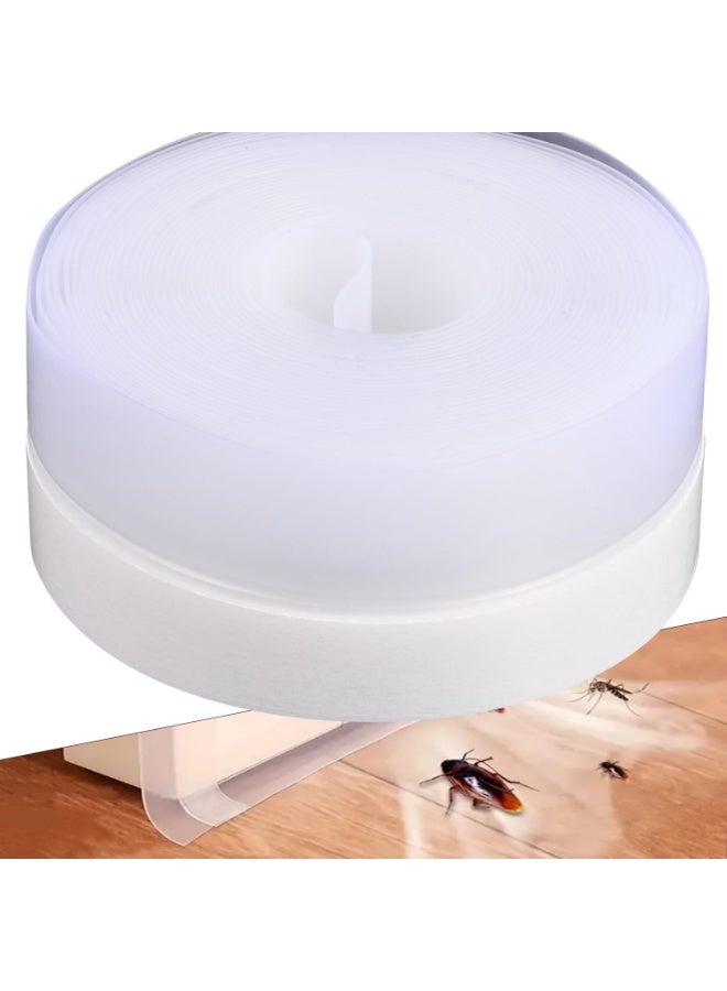 Silicone Weather Stripping Seal Door Tape, 16.5 Feet Strip Bottom Draft Insulation Stopper Weatherproof Soundproof, for Door Frame or Window Bathroom Shower Glass Gaps - Image 1