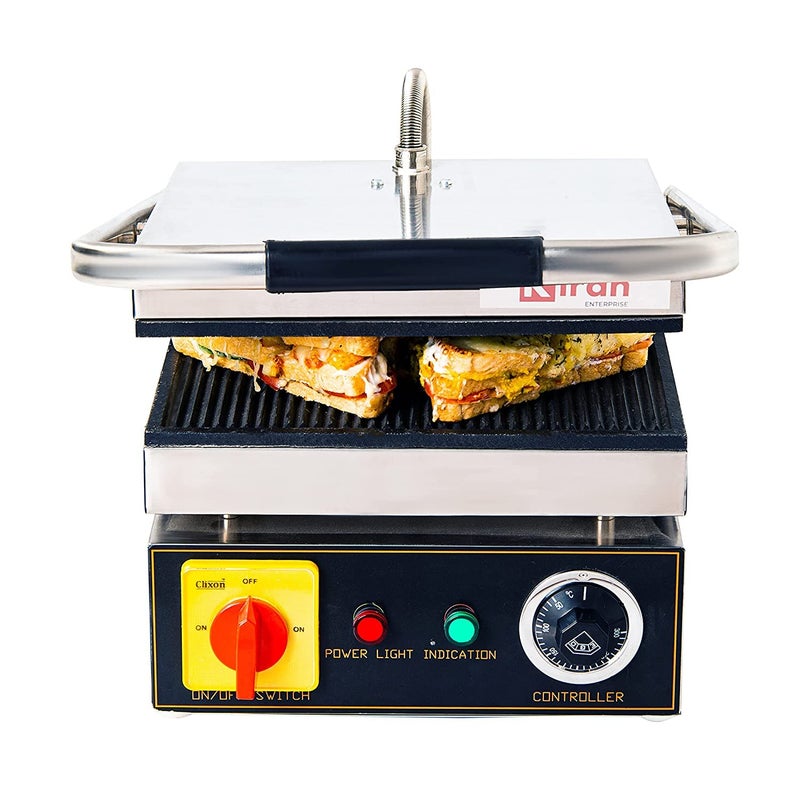 KIRAN ENTERPRISES KIRAN ENTERPRISES Metal 3 Step Sandwich Griller Model Hotel Equipment For Restaurant And Kitchen And Commercial Purpose White 1000 Watts  - Image 2