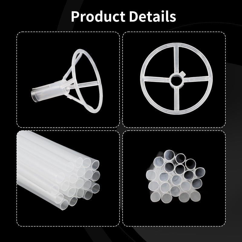RUBFAC 20pcs Balloon Sticks with Cups Clear Balloon Holder Stick Stand 15inches to 32inches Large and Long Party Balloon Stand for Bobo Balloons Birthday Wedding Party Supplies - Image 3