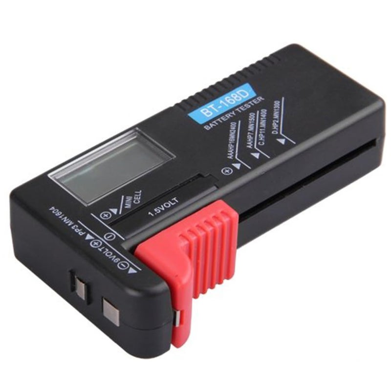 Digital Battery Tester with LCD Display for AA AAA Cells Voltage Capacity Checker Black - Image 3
