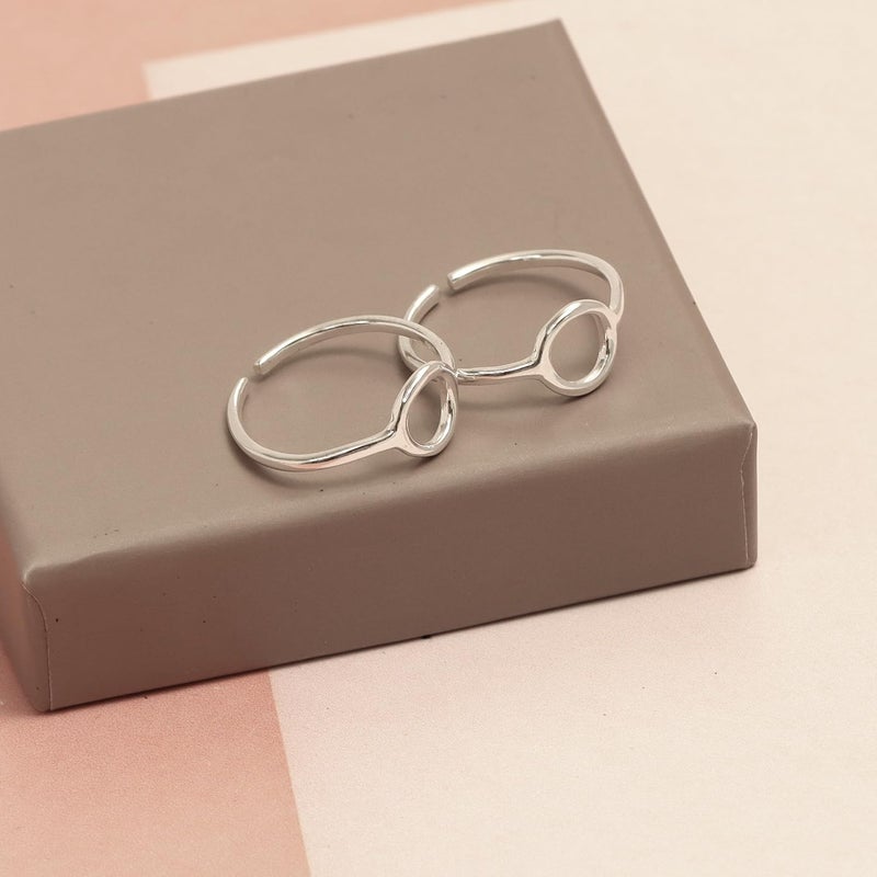 LeCalla خواتم أصابع القدم من الفضة الإسترلينية 925 مع زركونيا مكعبة للنساء | خاتم أصابع القدم الكلاسيكي الفاخر مع علامة BIS | هدية مجوهرات أنيقة ومريحة - Image 4