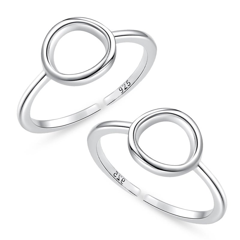 LeCalla خواتم أصابع القدم من الفضة الإسترلينية 925 مع زركونيا مكعبة للنساء | خاتم أصابع القدم الكلاسيكي الفاخر مع علامة BIS | هدية مجوهرات أنيقة ومريحة - Image 1