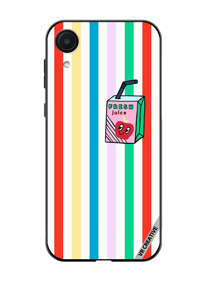 VR CREATIVE Protective Case Cover For Samsung Galaxy A03 Core Summer Stripe Fresh Juice Apple Fruit Design Multicolour - Image 1