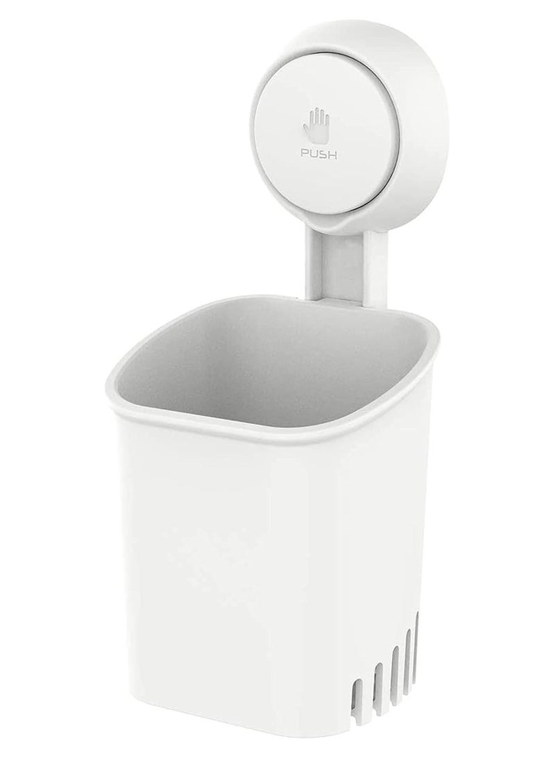 NANAO 2 Pack Toothbrush Holder Suction Cup Toothbrush, Organizer No Drilling Waterproof Wall Mounted Electric Toothbrush Holder for Toothpaste Razor Cup for Shower Bathroom Kitchen - Image 1