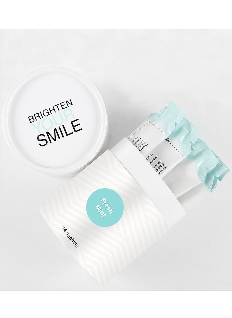 GlorySmile - 14 Pcs Coconut Oil Pulling Sachets with Coconut Oil and Mint for Oral Health Gums Bad Breath Remedy Natural Teeth Whitening Reduce Bad Smell Cavity and Gums Sensitivity Coconut Oil Sachets 10ml - Image 1
