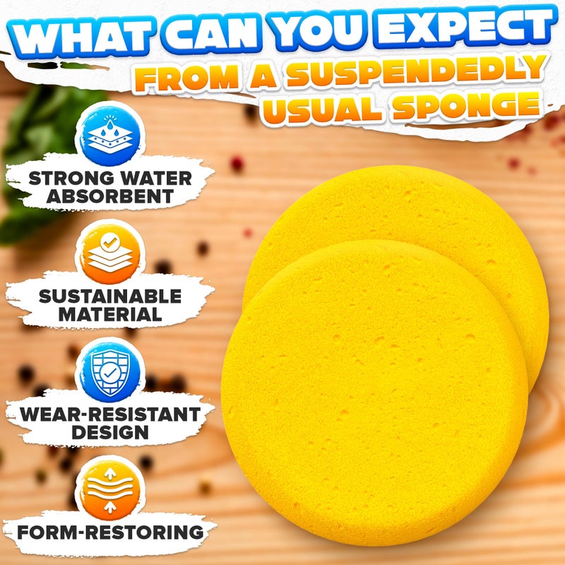 LIBERHAUS 12 Pcs Pottery Sponges for Clay â€“ 2.8"x1" Pottery Sponge for Painting, Car Waxing, Washing Dishes & Ceramic Care, Tack Sponges for Cleaning Leather â€“ Durable Texture for Efficient Sculpting & Cleanup - Image 3