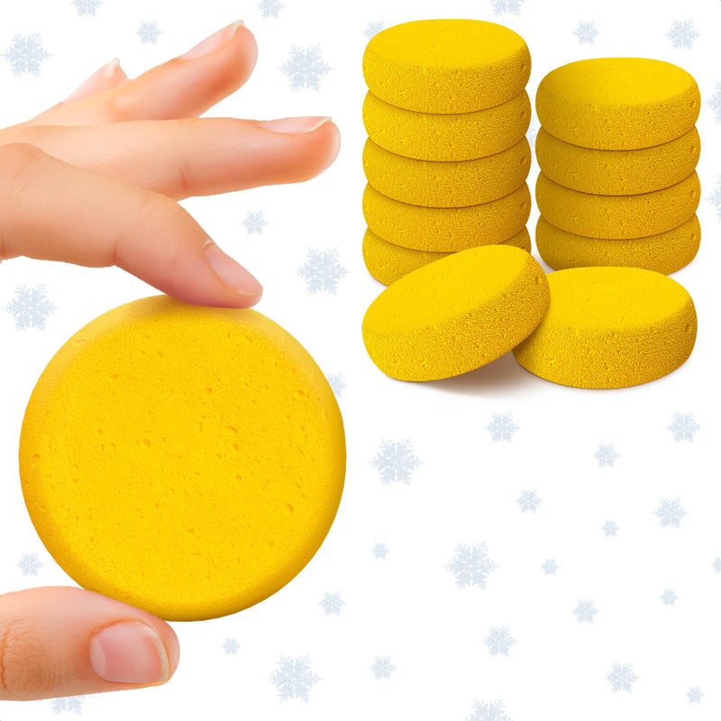 LIBERHAUS 12 Pcs Pottery Sponges for Clay â€“ 2.8"x1" Pottery Sponge for Painting, Car Waxing, Washing Dishes & Ceramic Care, Tack Sponges for Cleaning Leather â€“ Durable Texture for Efficient Sculpting & Cleanup - Image 1