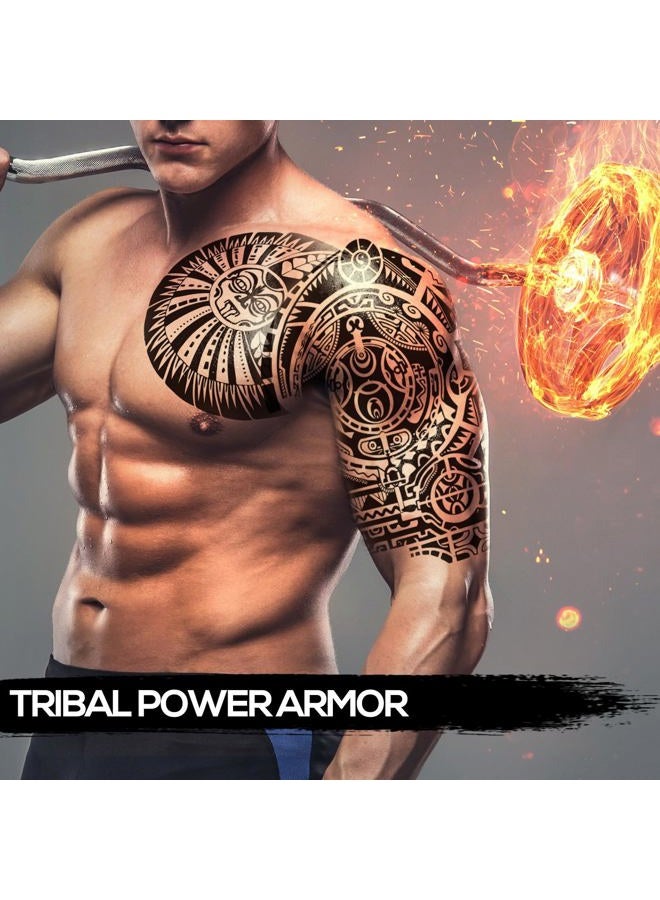 Kotbs 6 Sheets Extra Large Totem Temporary Tattoo Stickers, Waterproof Big Temporary Tattoos for Men Adults Guys Women Body Art Arm Shoulder Chest Make Up Fake Tattoos - Image 2