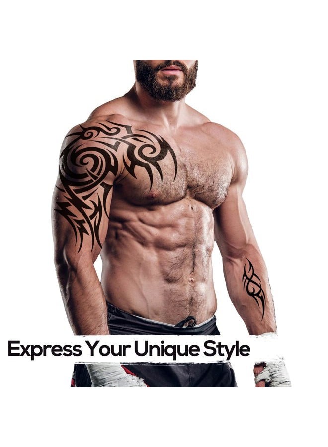 Kotbs 6 Sheets Extra Large Totem Temporary Tattoo Stickers, Waterproof Big Temporary Tattoos for Men Adults Guys Women Body Art Arm Shoulder Chest Make Up Fake Tattoos - Image 3