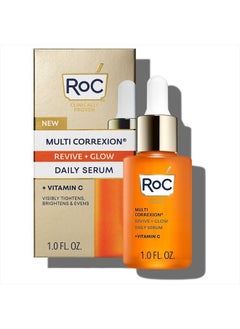 Multi Correxion Revive + Glow 10% Active Vitamin C Serum for Face, Daily Anti-Aging Wrinkle and Skin Tone Skin Care Treatment, Brightening Serum for Dark Spots, 1 Fluid Ounce