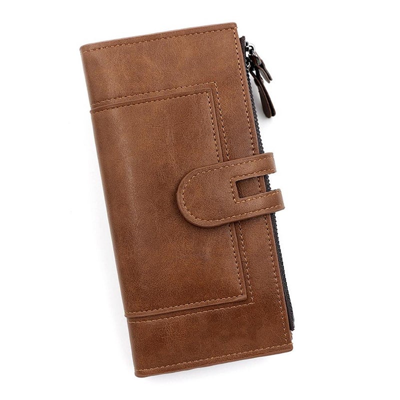 Women's Long Wallet, European and American Style, Mobile Phone Bag, PU Leather, Multi-Card Slot Clutch Coin Purse - Image 5