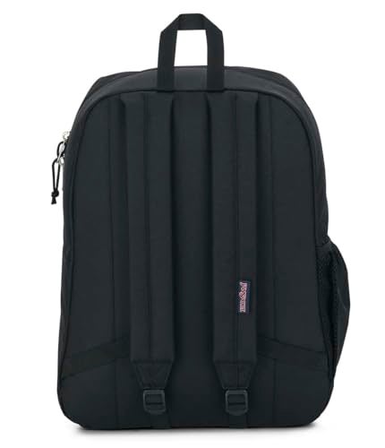 JanSport Cross Town Plus Backpack - Large Main Compartment, Side Water Bottle Pocket, 15-Inch Padded Laptop Sleeve - Black - Image 2